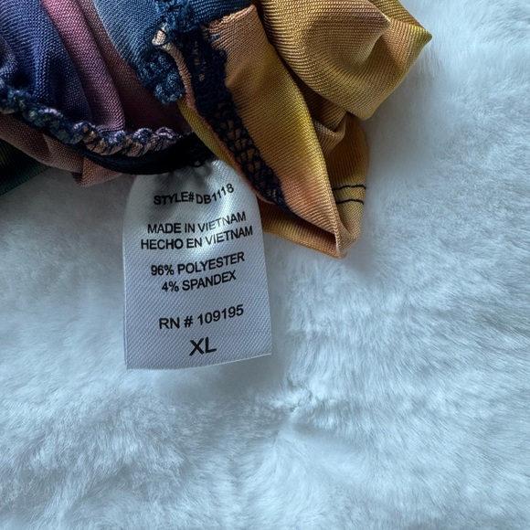 Vibrant Red and Orange Strapless Ruched Casual  Dress - Picture 6 of 6